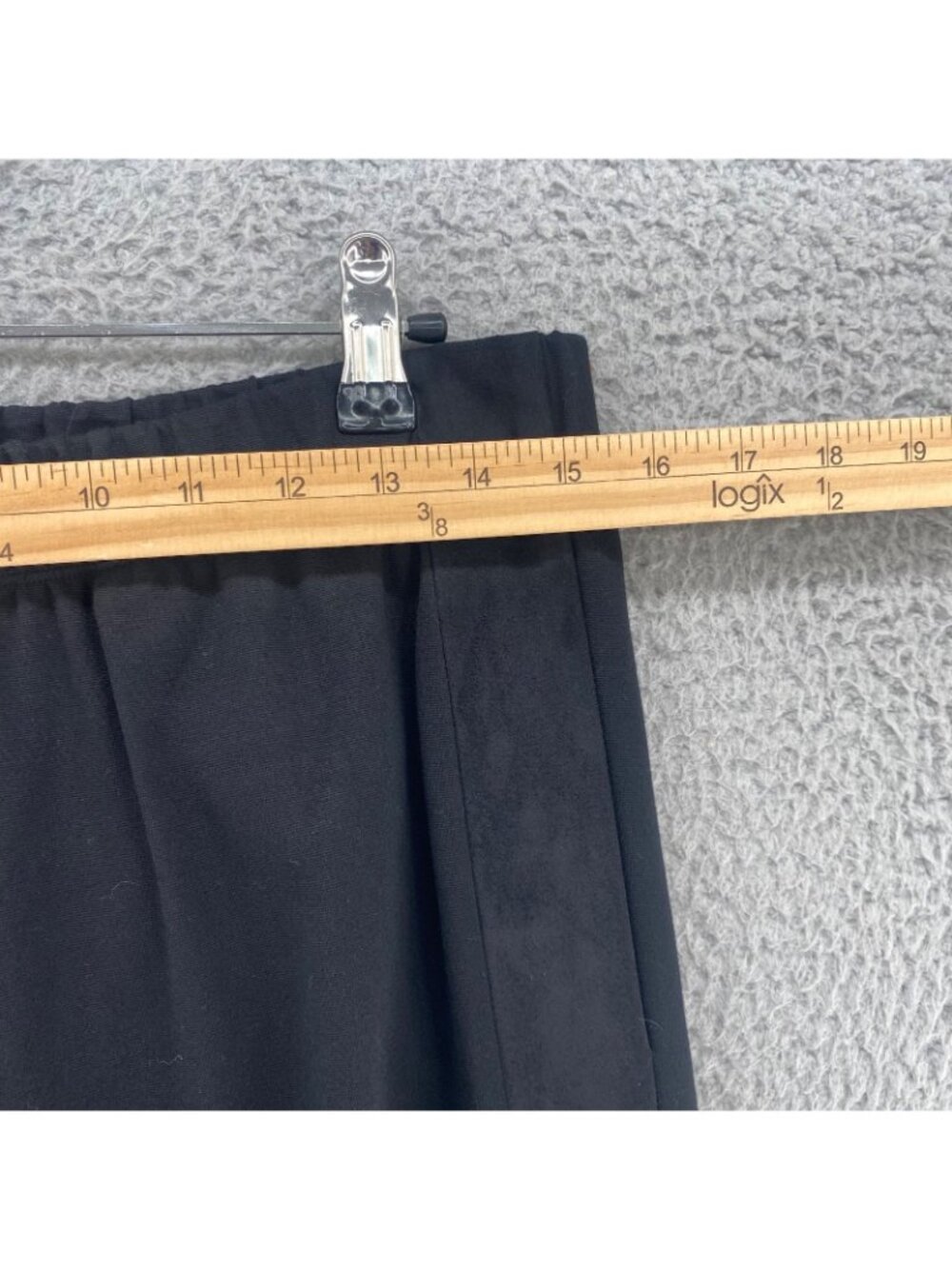 Lafayette 148 Pants Womens Small Black Stretch Knit Faux Suede Side Seam Hi Rise - Picture 8 of 12